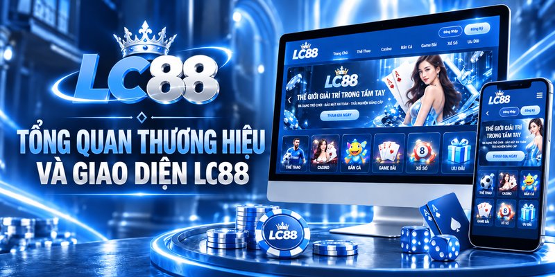 Thông tin thương hiệu, giao diện website và cách xác minh truy cập LC88